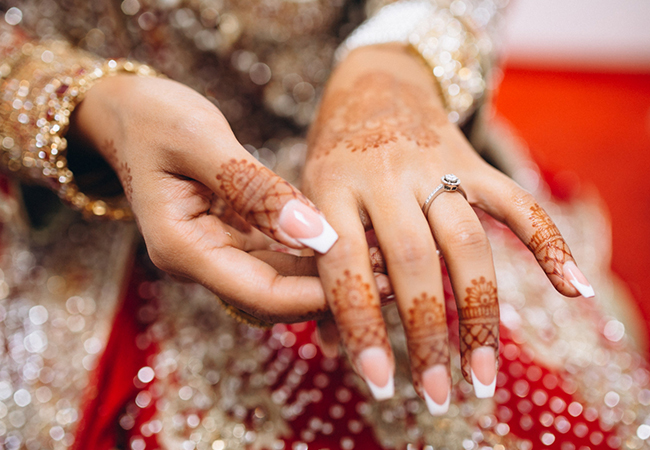 Elegant bridal nail art designs by Sovi Makeover in Jaipur